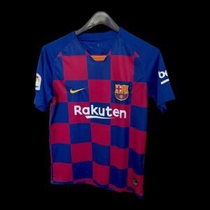 Nike FC Barcelona 2019-20 Home Jersey Mens Small Blue Red Checkered Soccer Shirt